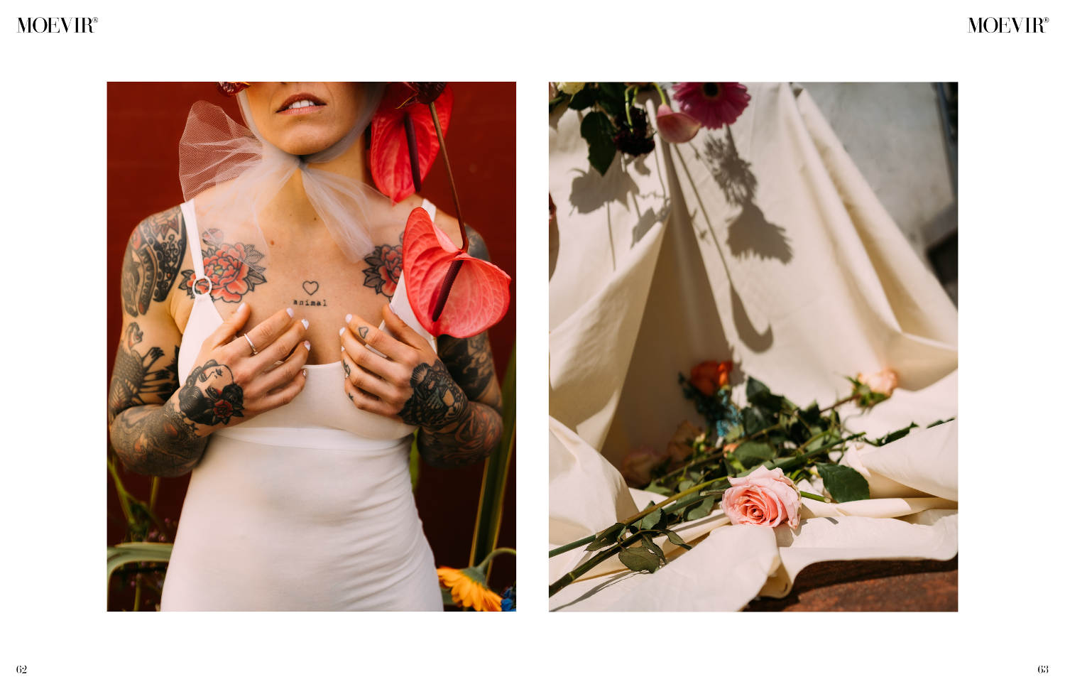 Flowers and Tattoos Moevir Magazine June Issue - by Irati Ayerza