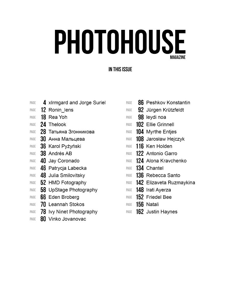 Photohouse Magazine Issue 67 page 2 - Irati Ayerza